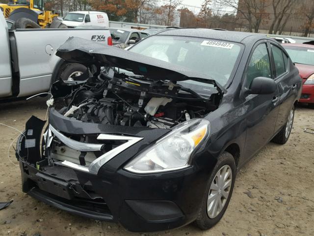 3N1CN7AP2FL885156 - 2015 NISSAN VERSA S BLACK photo 2