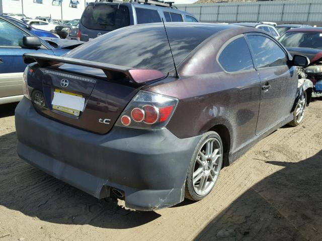 JTKDE167280240605 - 2008 TOYOTA SCION TC 紫色 照片 4