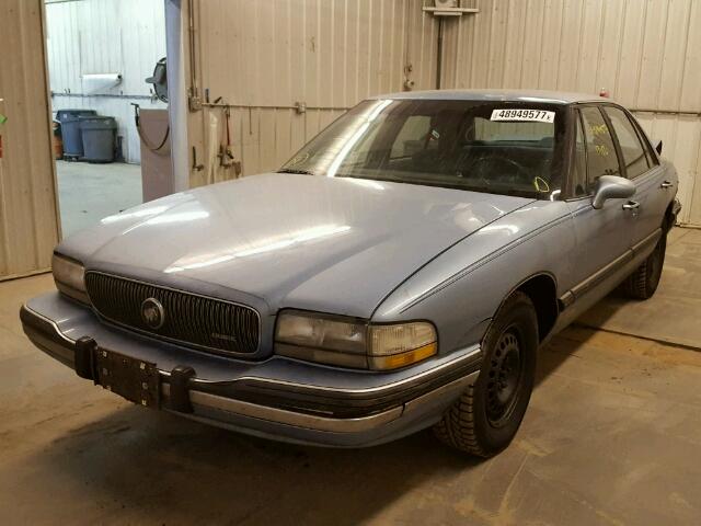 1G4HP53L7NH454445 - 1992 BUICK LESABRE CU BLUE photo 2