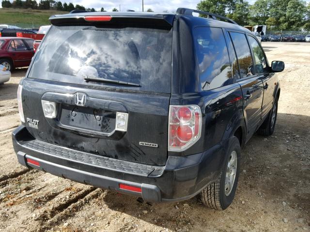 5FNYF18378B046282 - 2008 HONDA PILOT SE BLACK photo 4