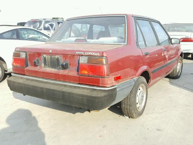 JT2AE83E6G3374268 - 1986 TOYOTA COROLLA LE BURGUNDY photo 4