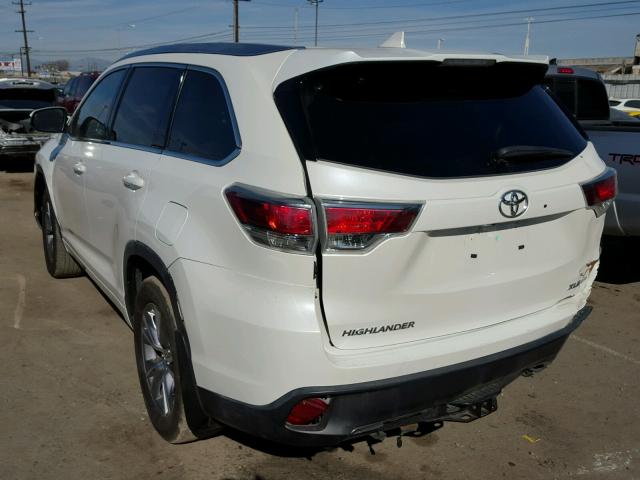 5TDJKRFH5ES050588 - 2014 TOYOTA HIGHLANDER WHITE photo 3