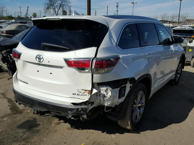 5TDJKRFH5ES050588 - 2014 TOYOTA HIGHLANDER WHITE photo 4