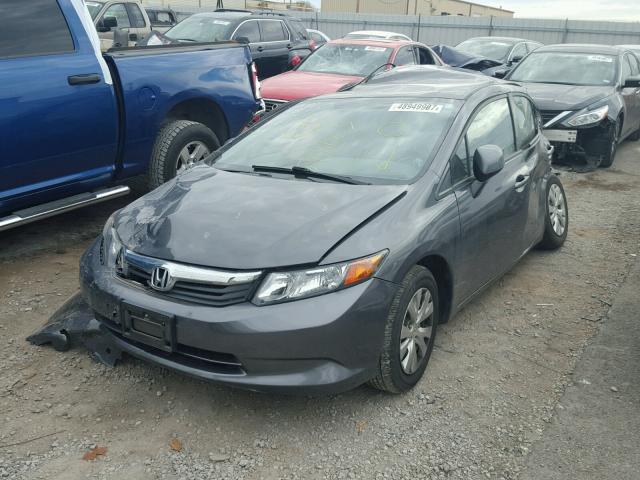 2HGFB2F5XCH577123 - 2012 HONDA CIVIC LX GRAY photo 2