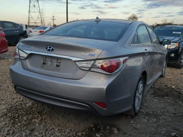 KMHEC4A47DA098235 - 2013 HYUNDAI SONATA HYB SILVER photo 4