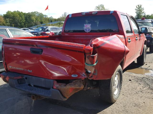 1GCDT136X48155418 - 2004 CHEVROLET COLORADO RED photo 4