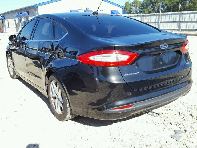 3FA6P0HD8ER179432 - 2014 FORD FUSION SE BLACK photo 3