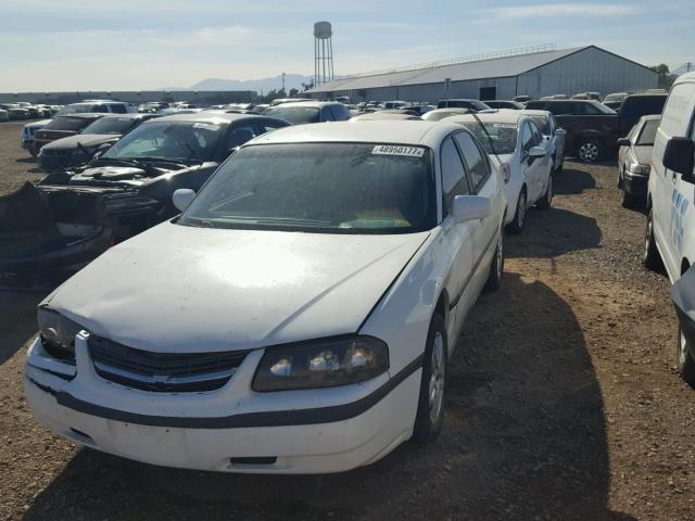 2G1WF55E919155558 - 2001 CHEVROLET IMPALA WHITE photo 2