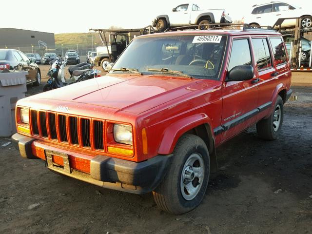 1J4FF48S4YL273503 - 2000 JEEP CHEROKEE S RED photo 2