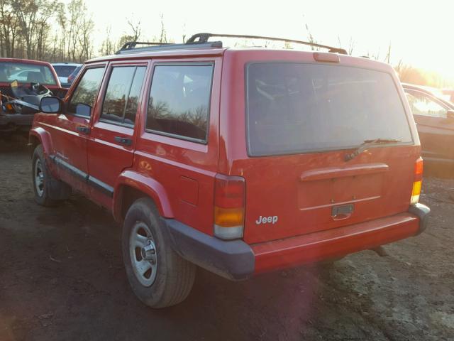 1J4FF48S4YL273503 - 2000 JEEP CHEROKEE S RED photo 3