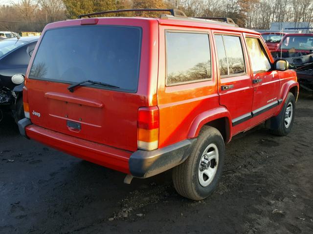 1J4FF48S4YL273503 - 2000 JEEP CHEROKEE S RED photo 4