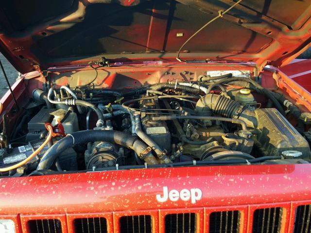 1J4FF48S4YL273503 - 2000 JEEP CHEROKEE S RED photo 7