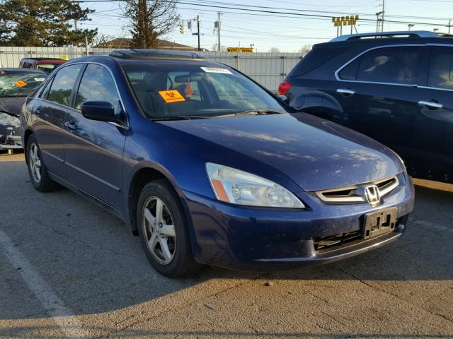 1HGCM56774A070258 - 2004 HONDA ACCORD EX BLUE photo 1