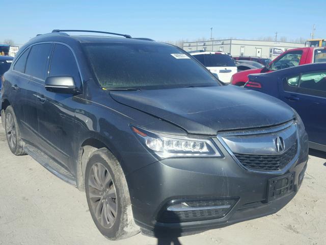 5FRYD3H40EB010163 - 2014 ACURA MDX TECHNO GRAY photo 1