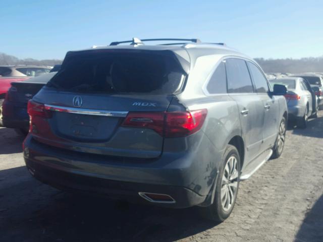 5FRYD3H40EB010163 - 2014 ACURA MDX TECHNO GRAY photo 4