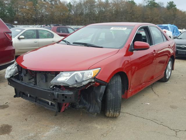 4T1BF1FK0EU865102 - 2014 TOYOTA CAMRY L RED photo 2