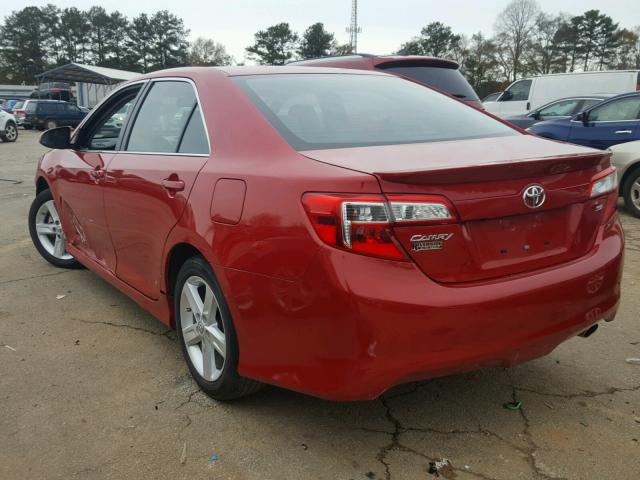 4T1BF1FK0EU865102 - 2014 TOYOTA CAMRY L RED photo 3