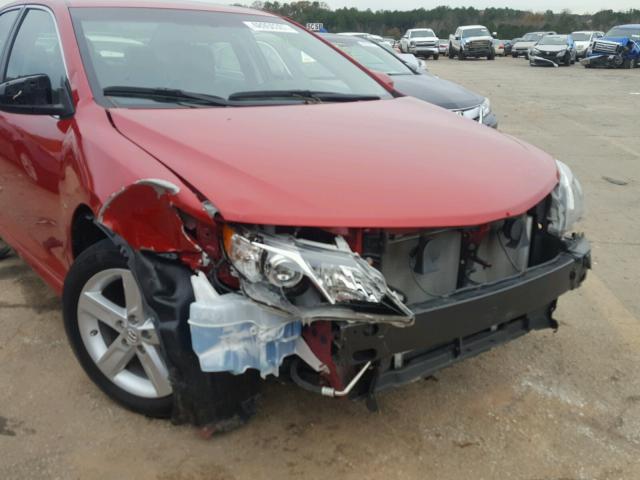 4T1BF1FK0EU865102 - 2014 TOYOTA CAMRY L RED photo 9