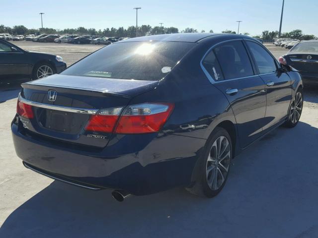 1HGCR2F5XEA025072 - 2014 HONDA ACCORD SPO BLUE photo 4