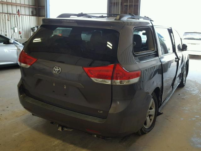 5TDKK3DC5CS270500 - 2012 TOYOTA SIENNA LE GRAY photo 4