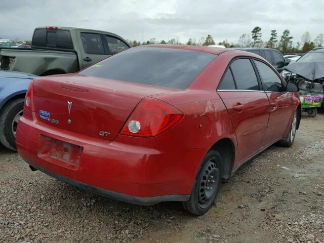 1G2ZH58N174249850 - 2007 PONTIAC G6 GT RED photo 4