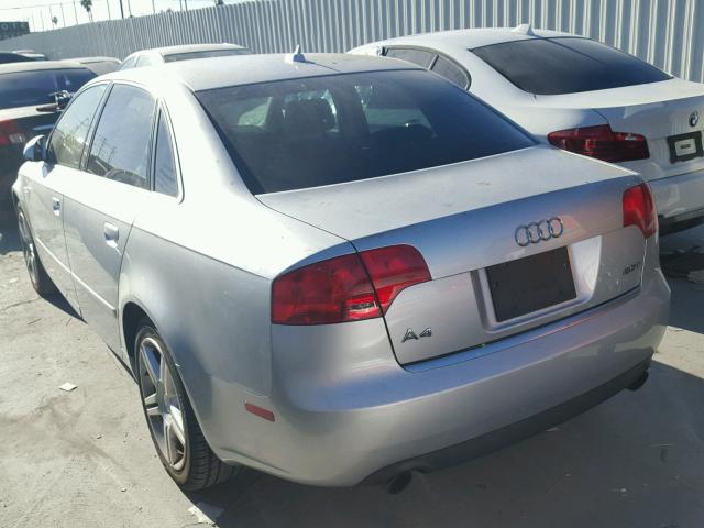 WAUAF78E77A281937 - 2007 AUDI A4 2 GRAY photo 3