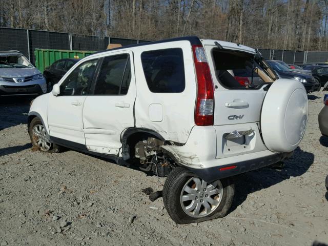 JHLRD78996C023178 - 2006 HONDA CR-V SE WHITE photo 3