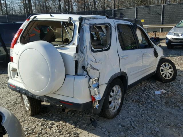 JHLRD78996C023178 - 2006 HONDA CR-V SE WHITE photo 4