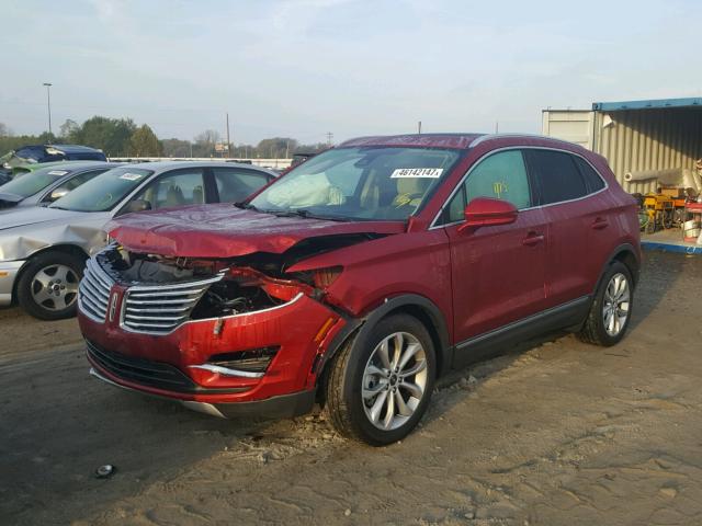 5LMCJ2C92HUL56267 - 2017 LINCOLN MKC SELECT BURGUNDY photo 2