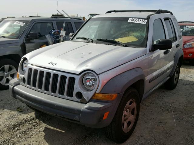 1J4GK48KX7W530211 - 2007 JEEP LIBERTY SP SILVER photo 2