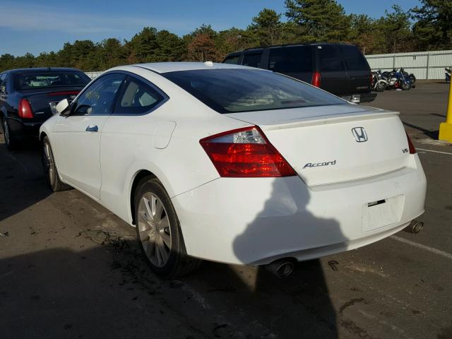 1HGCS22808A006376 - 2008 HONDA ACCORD EXL WHITE photo 3