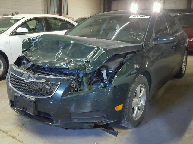 1G1PC5SB8E7246531 - 2014 CHEVROLET CRUZE LT GREEN photo 2