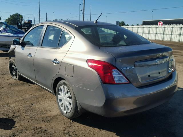 3N1CN7AP6CL865097 - 2012 NISSAN VERSA S CHARCOAL photo 3