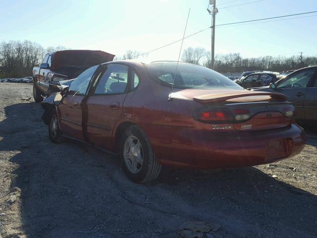 1FAFP53S2XA164067 - 1999 FORD TAURUS SE RED photo 3