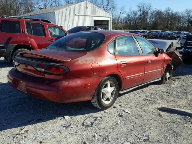 1FAFP53S2XA164067 - 1999 FORD TAURUS SE RED photo 4