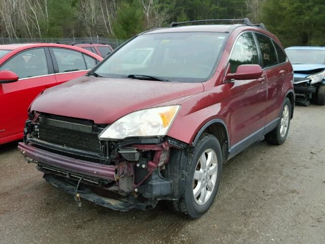 JHLRE48737C039680 - 2007 HONDA CR-V EXL BURGUNDY photo 2