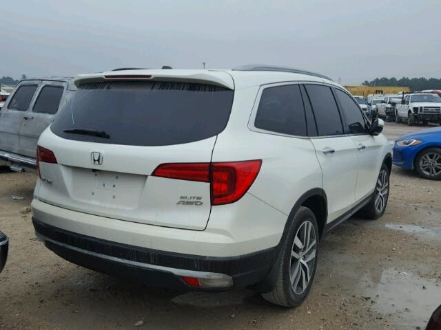 5FNYF6H01HB036799 - 2017 HONDA PILOT ELIT WHITE photo 4