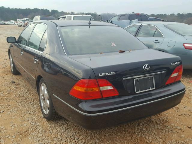 JTHBN30F610007177 - 2001 LEXUS LS 430 BLACK photo 3