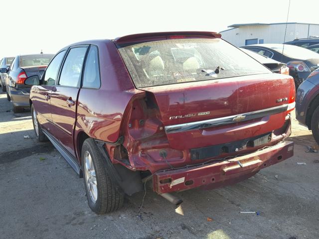 1G1ZT62885F323066 - 2005 CHEVROLET MALIBU MAX BURGUNDY photo 3