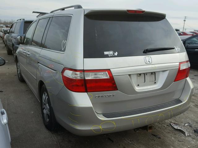 5FNRL38786B457070 - 2006 HONDA ODYSSEY EX SILVER photo 3