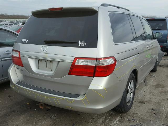 5FNRL38786B457070 - 2006 HONDA ODYSSEY EX SILVER photo 4