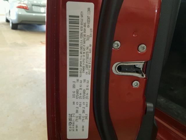 1C6RR7JM1FS663279 - 2015 RAM 1500 LARAM RED photo 10