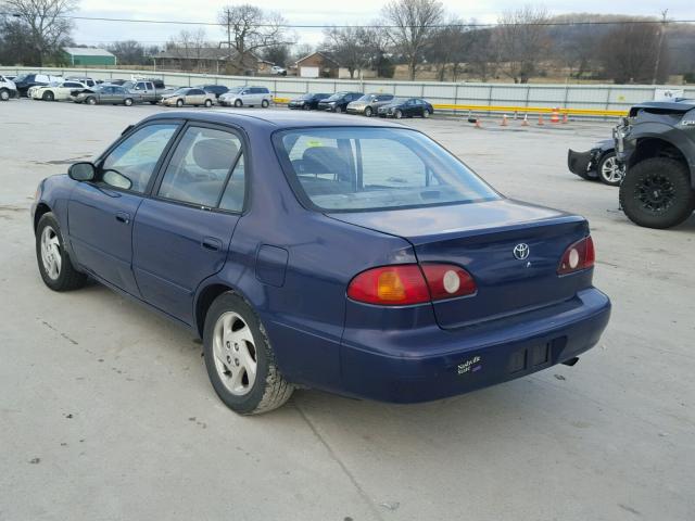 2T1BR12E22C566408 - 2002 TOYOTA COROLLA CE BLUE photo 3