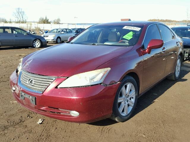 JTHBJ46G372113701 - 2007 LEXUS ES 350 BURGUNDY photo 2