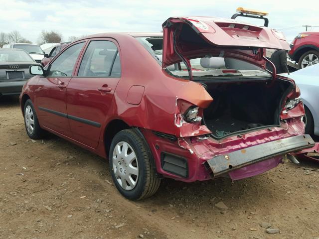 JTDBR32E442048698 - 2004 TOYOTA COROLLA CE RED photo 3