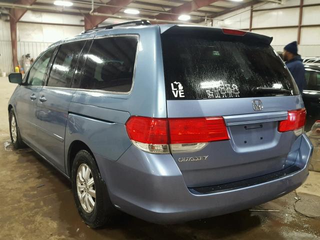 5FNRL38498B083691 - 2008 HONDA ODYSSEY EX BLUE photo 3