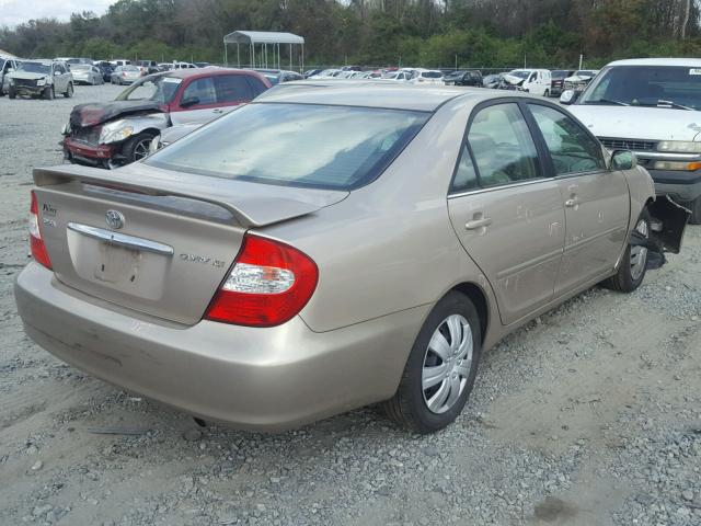 4T1BE32K14U806482 - 2004 TOYOTA CAMRY LE 金色 照片 4