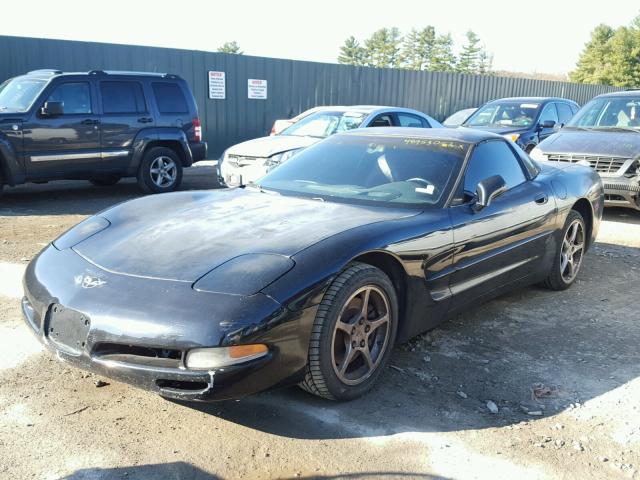 1G1YY22G315111379 - 2001 CHEVROLET CORVETTE BLACK photo 2