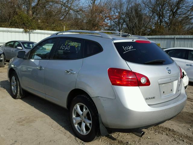 JN8AS5MV3AW604887 - 2010 NISSAN ROGUE S SILVER photo 3