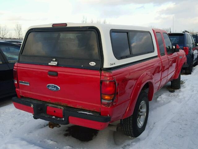 1FTYR44U27PA14609 - 2007 FORD RANGER SUP RED photo 4